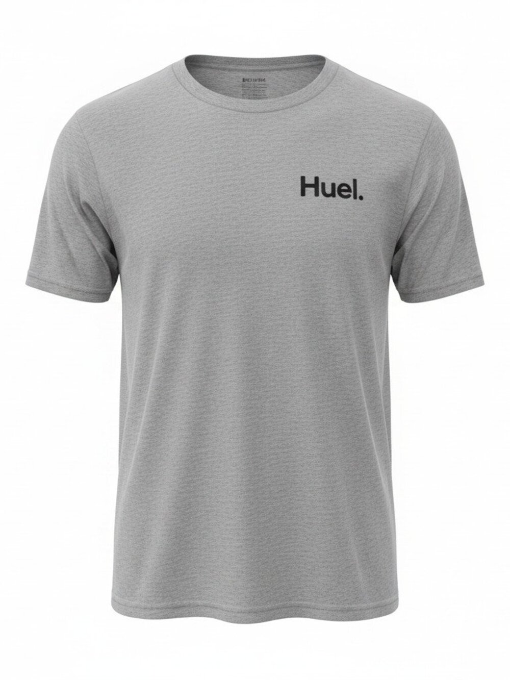 Huel Mens T-Shirt XL Heather Gray Short Sleeve Logo Tee Casual Basic
